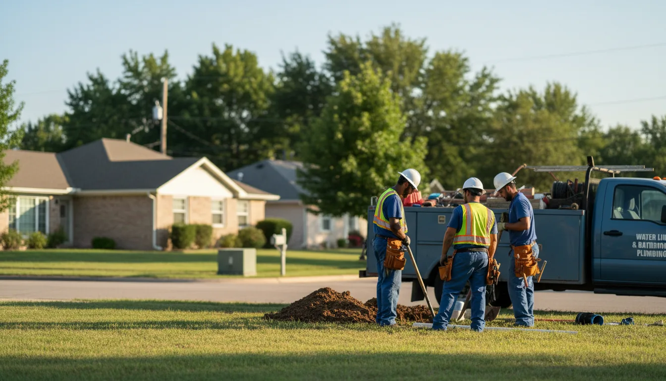 Residential water line and bathroom plumbing service in Convoy, OH